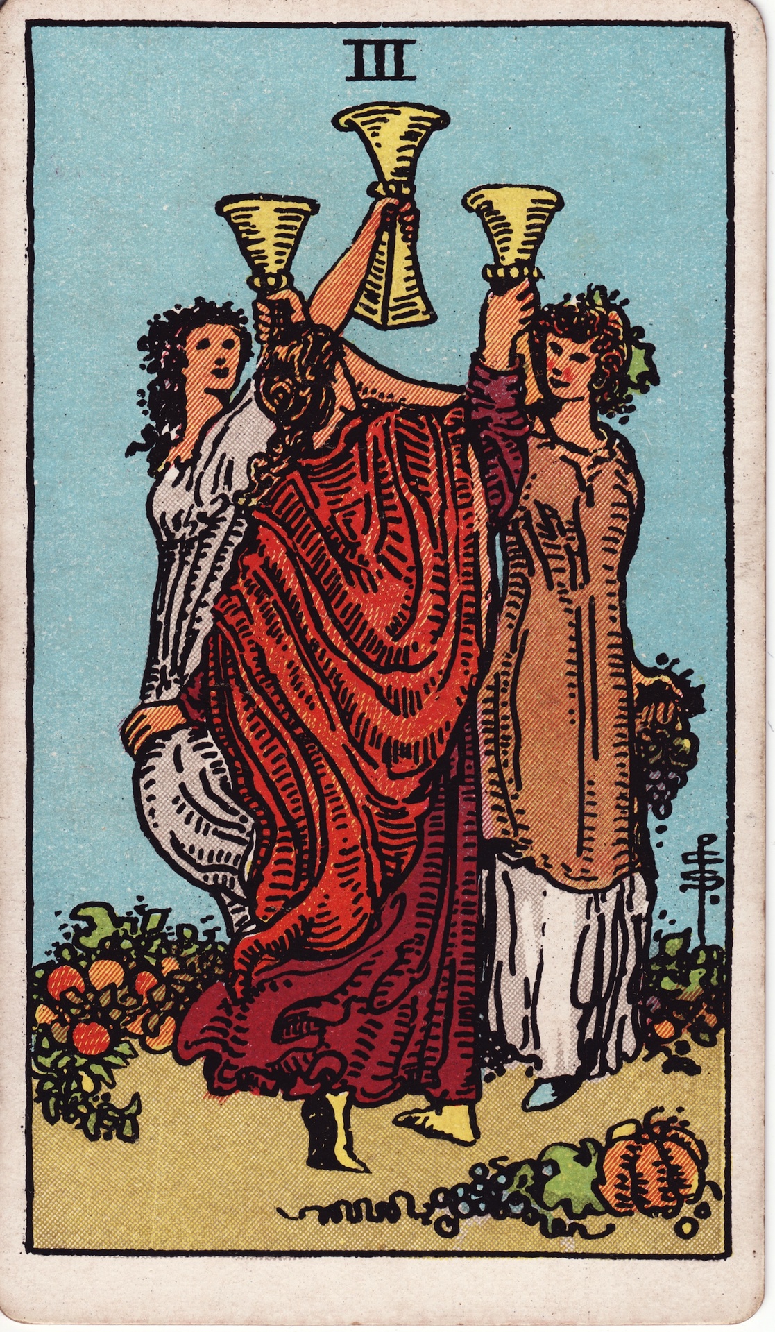 Three of Cups (圣杯三) - Rider–Waite Tarot