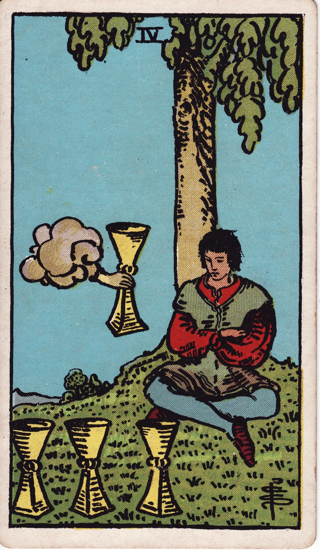 Four of Cups (圣杯四) - Rider–Waite Tarot