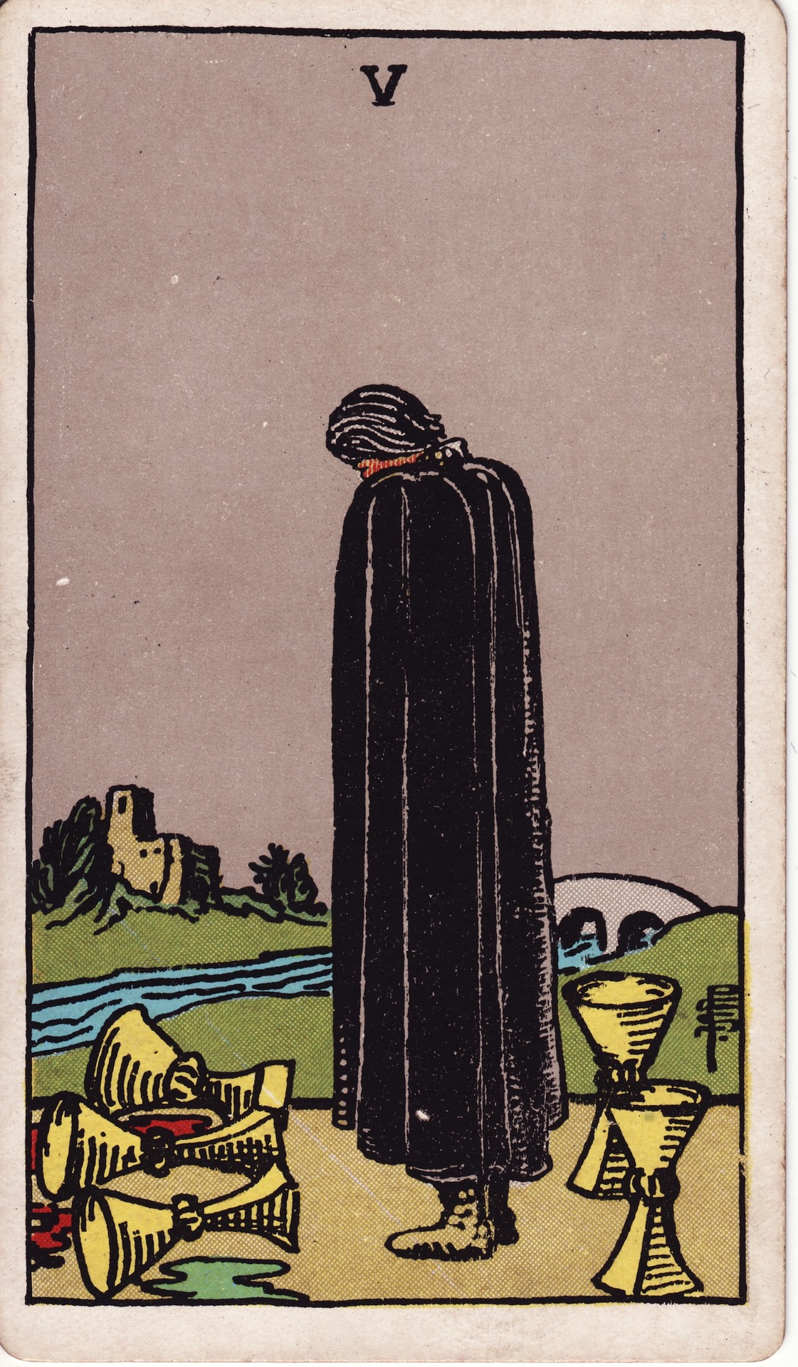Five of Cups (圣杯五) - Rider–Waite Tarot
