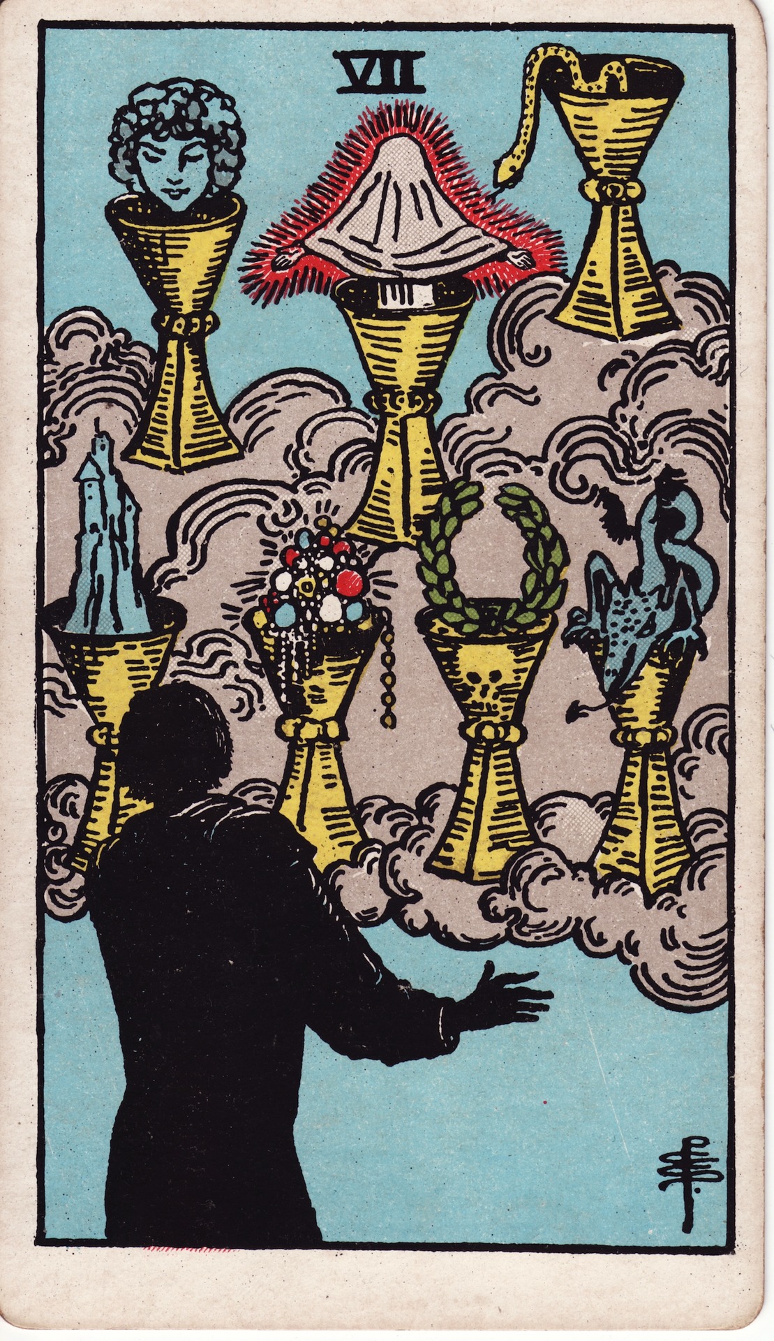 Seven of Cups (圣杯七) - Rider–Waite Tarot