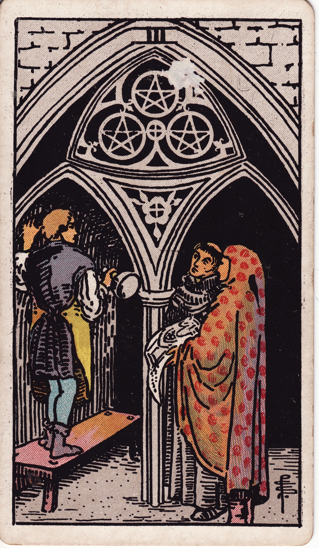 Three of Pentacles (钱币三) - Rider–Waite Tarot