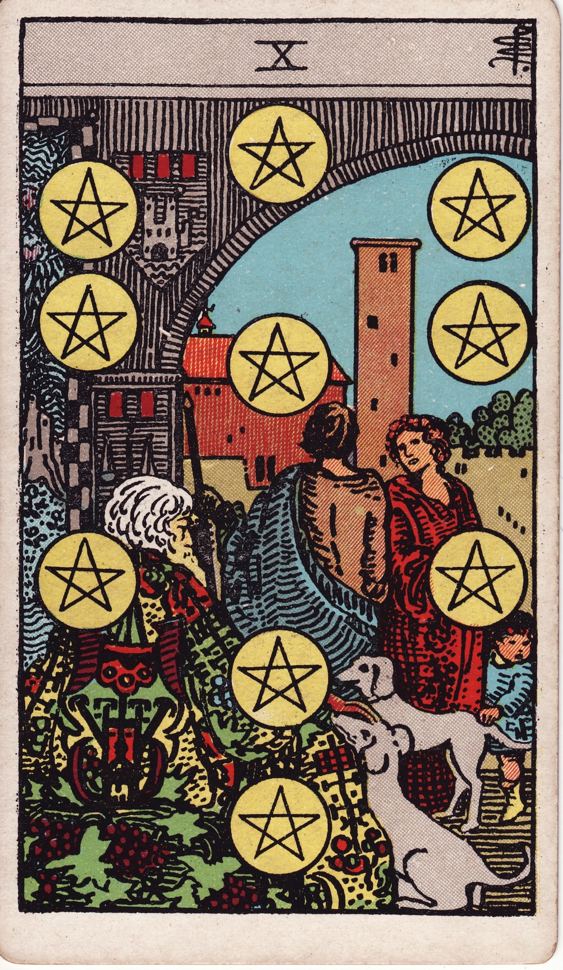 Ten of Pentacles (钱幣十) - Rider–Waite Tarot