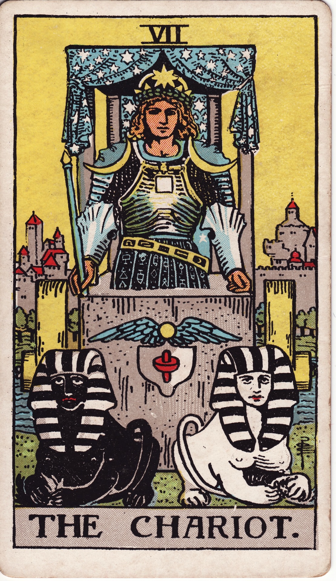 The Chariot (战车) - Rider–Waite Tarot