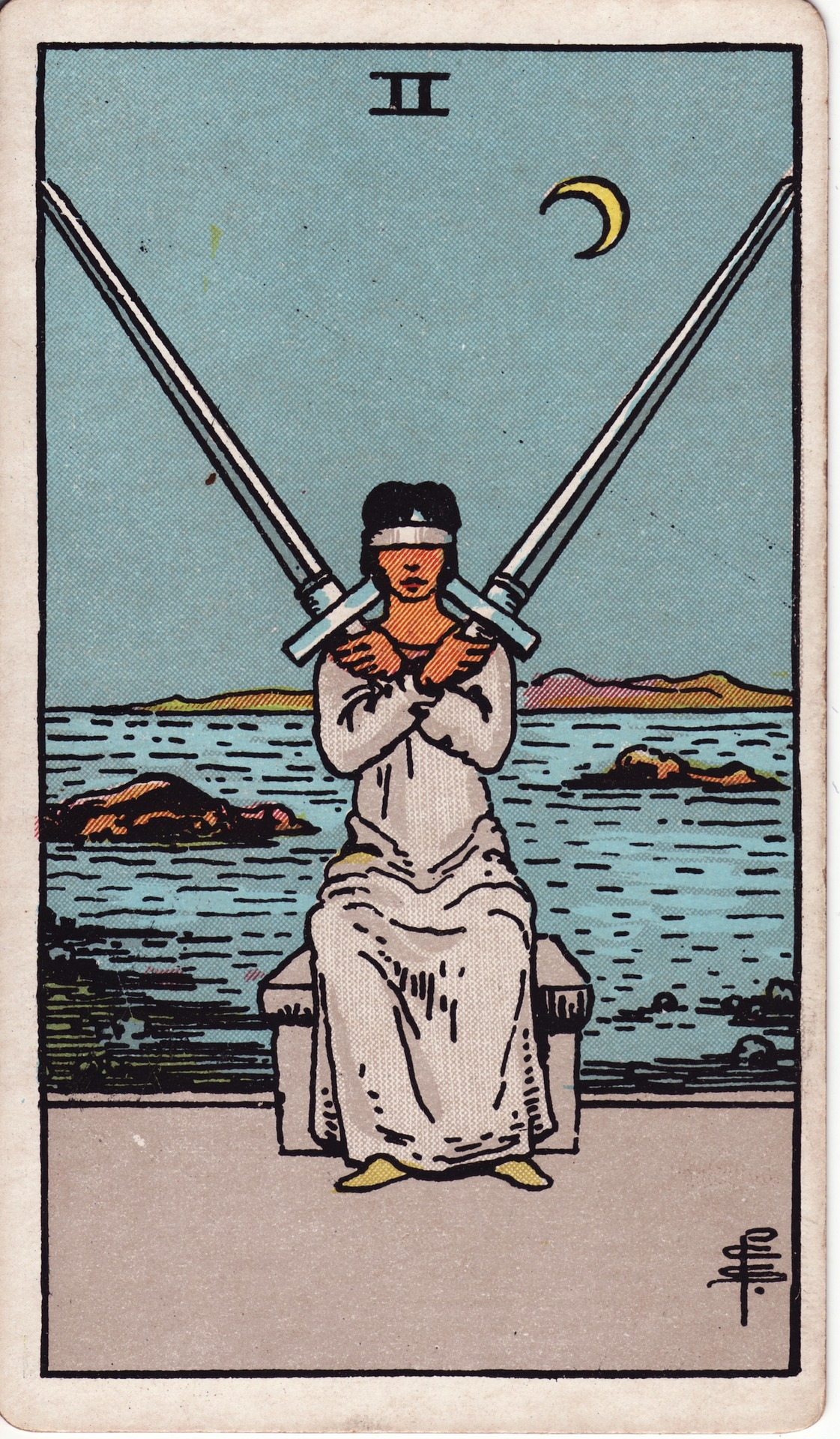 Two of Swords (宝剑二) - Rider–Waite Tarot