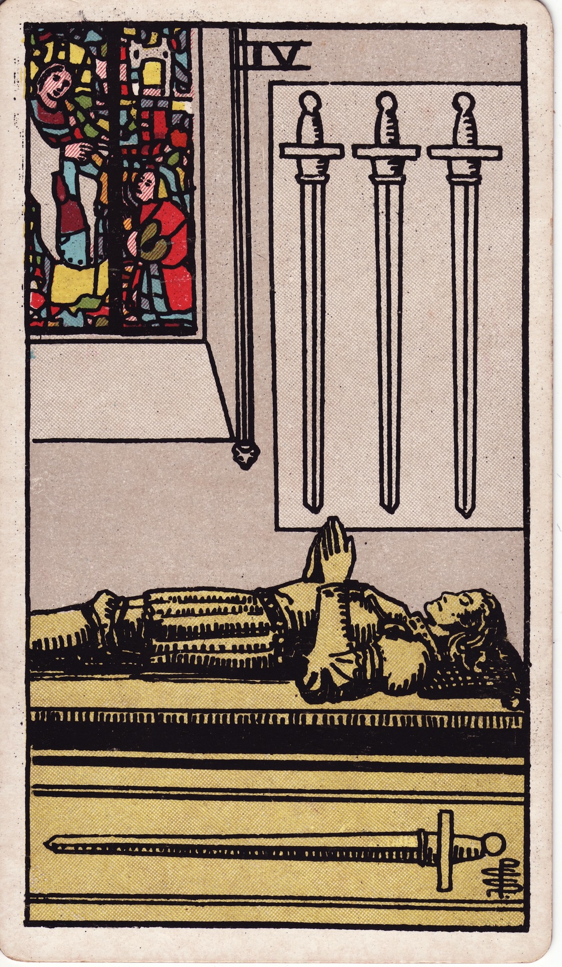 Four of Swords (宝剑四) - Rider–Waite Tarot