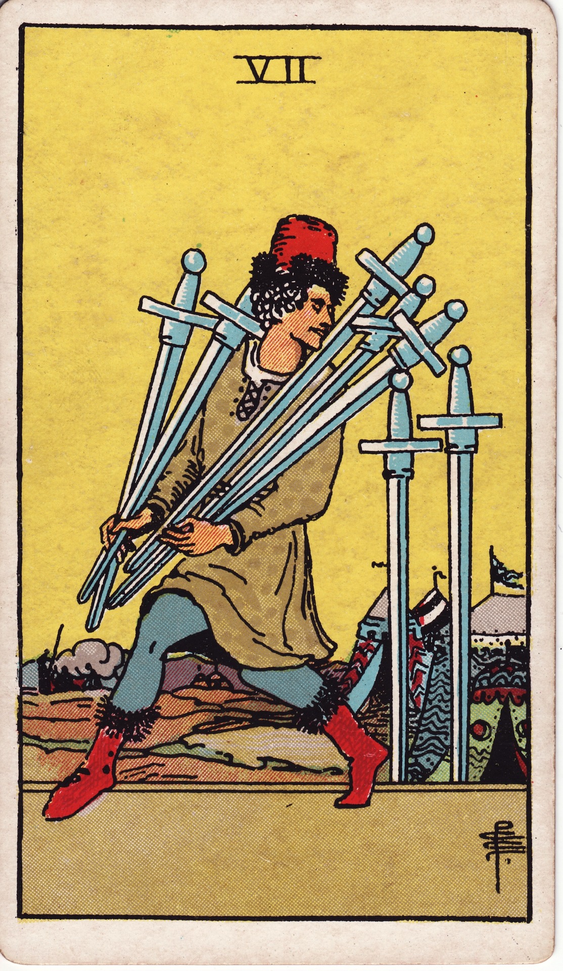 Seven of Swords (宝剑七) - Rider–Waite Tarot