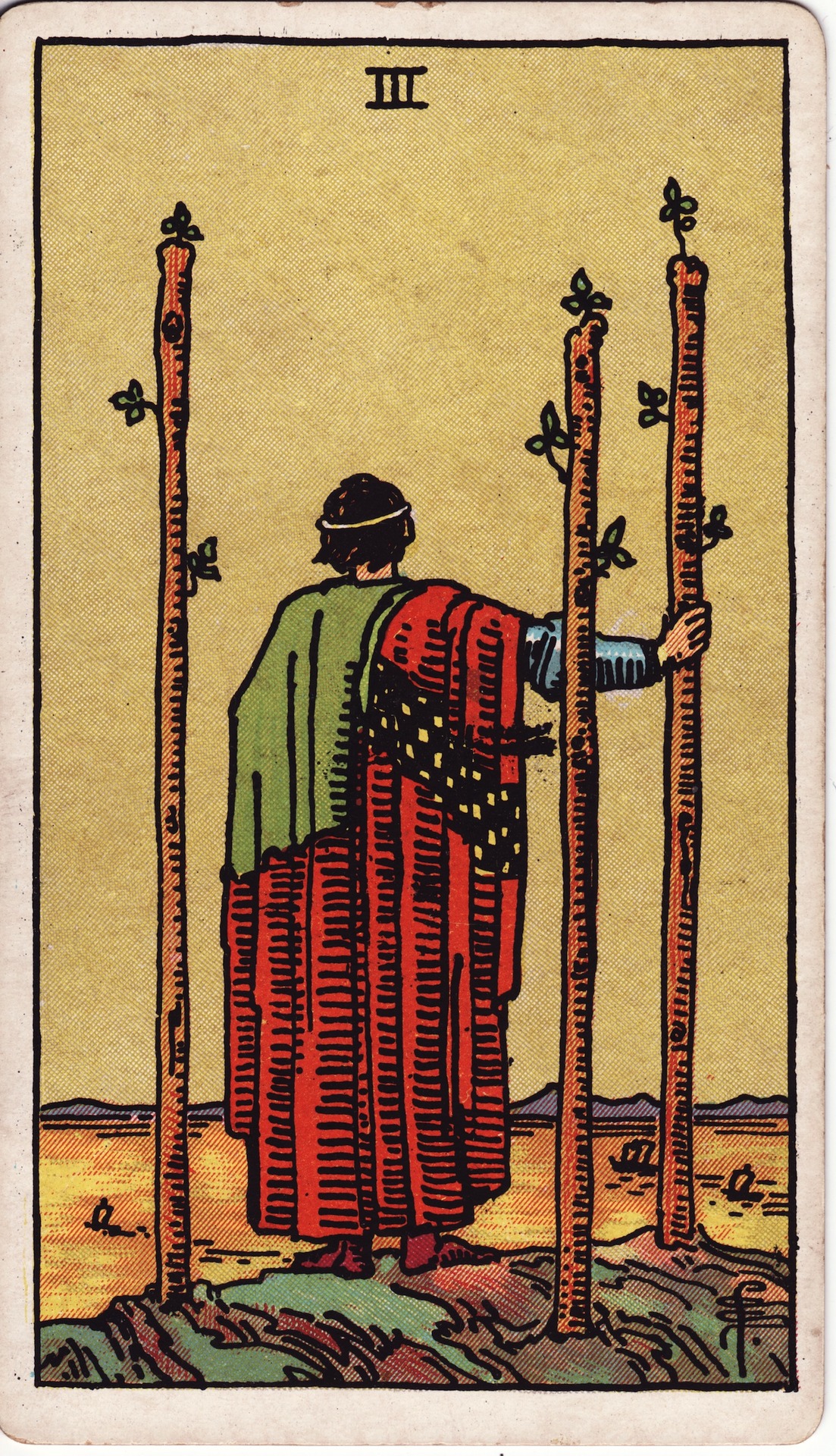Three of Wands (权杖三) - Rider–Waite Tarot