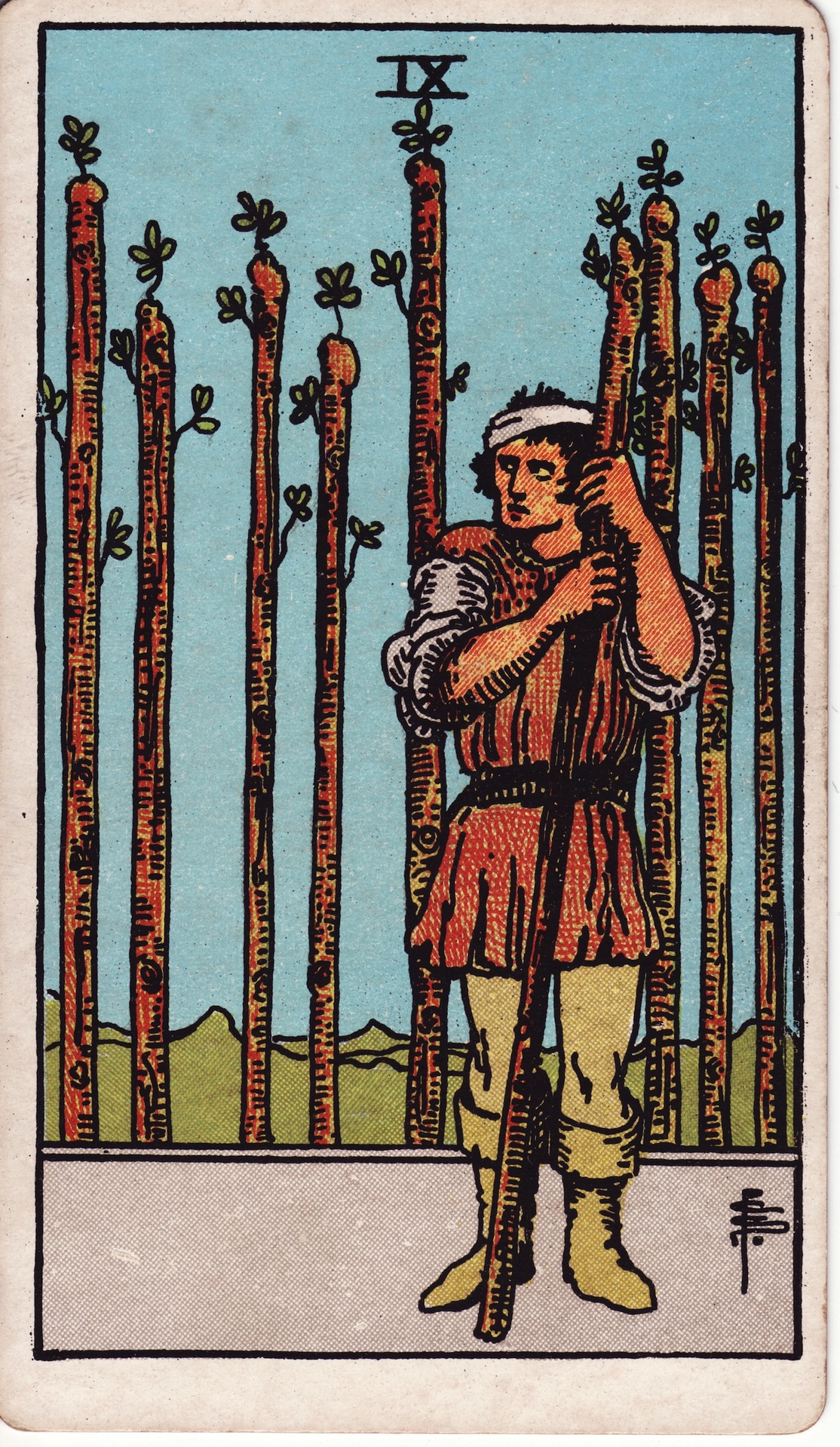 Nine of Wands (权杖九) - Rider–Waite Tarot
